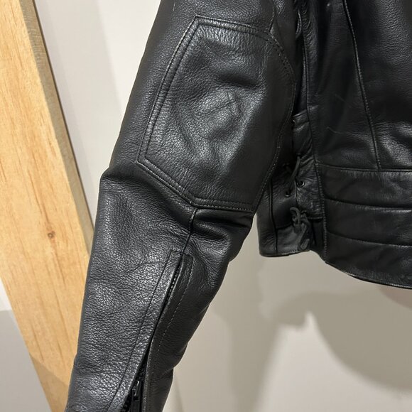 River Road Vintage Leather Biker Jacket • Women’s XL‎ • Lace Sides Heavy Moto - Picture 5 of 9